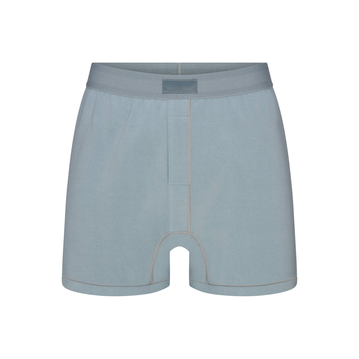 SKIMS COTTON MENS KNIT BOXER | SKY