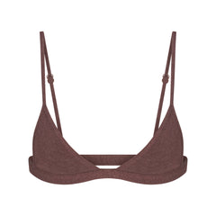 EVERYDAY COTTON TRIANGLE BRALETTE | COCOA HEATHER