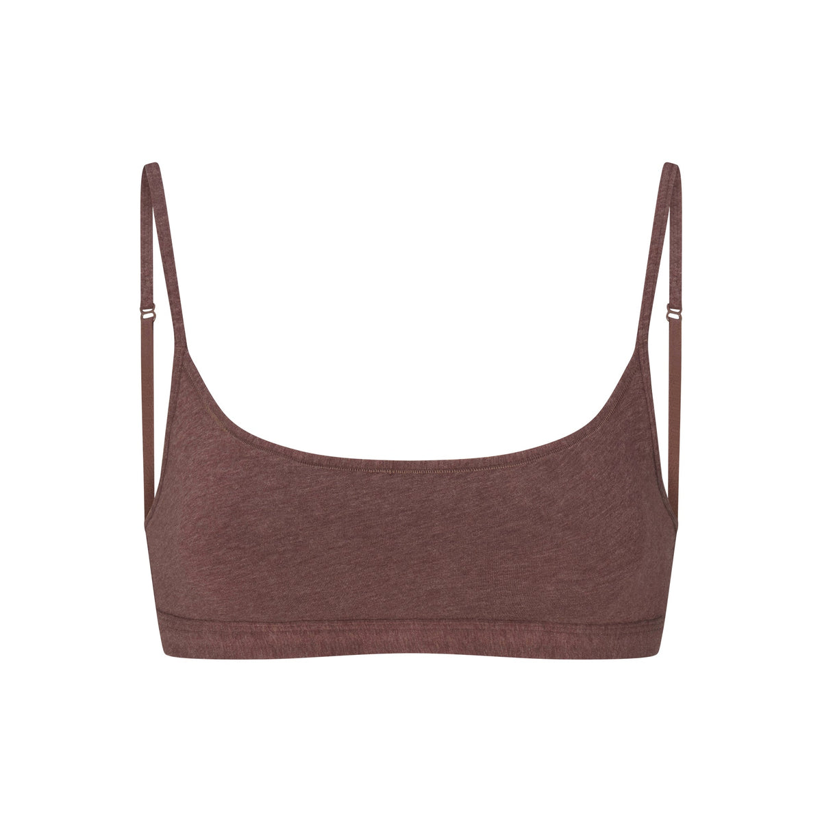 EVERYDAY COTTON SCOOP BRALETTE | COCOA HEATHER