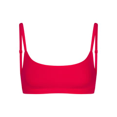 EVERYDAY COTTON SCOOP BRALETTE | CARMINE