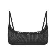 LIGHTWEIGHT COTTON POINTELLE SCOOP BRALETTE | SOOT TONAL