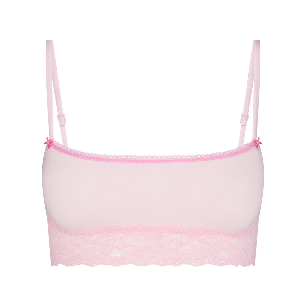 LIGHTWEIGHT COTTON STRAIGHT NECK BRALETTE | CHERRY BLOSSOM TONAL