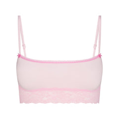 LIGHTWEIGHT COTTON STRAIGHT NECK BRALETTE | CHERRY BLOSSOM TONAL
