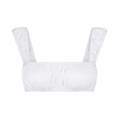 POPLIN APPAREL BRALETTE | SNOW