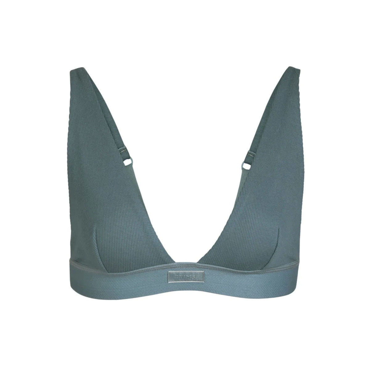 COTTON RIB PLUNGE BRALETTE | KYANITE