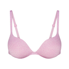 SKIMS ULTIMATE TEARDROP PUSH-UP BRA | BUBBLE GUM LEOPARD PRINT