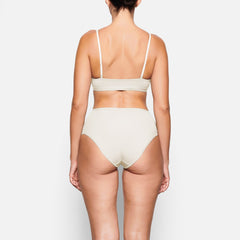COTTON JERSEY SCOOP BRALETTE | BONE