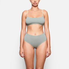 COTTON JERSEY SCOOP BRALETTE | MINERAL