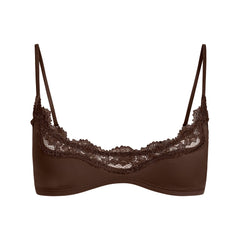 FITS EVERYBODY LACE SCOOP BRALETTE | ESPRESSO