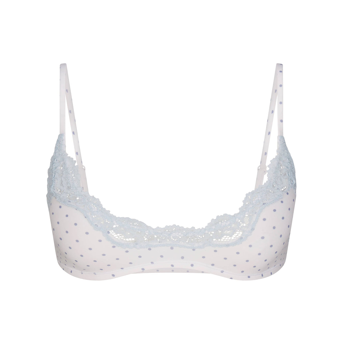 FITS EVERYBODY LACE SCOOP BRALETTE | SLATE PIN DOT PRINT
