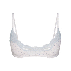 FITS EVERYBODY LACE SCOOP BRALETTE | SLATE PIN DOT PRINT