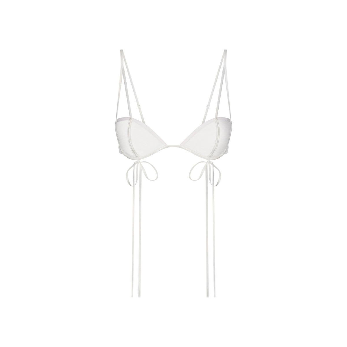 ULTRA FINE MESH BOW BRA | IVORY