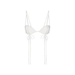 ULTRA FINE MESH BOW BRA | IVORY