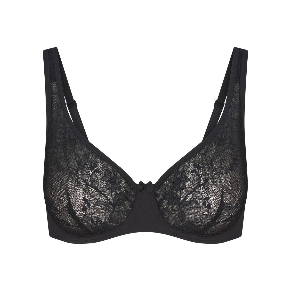 SKIMS LACE UNLINED MINIMIZER BRA | ONYX