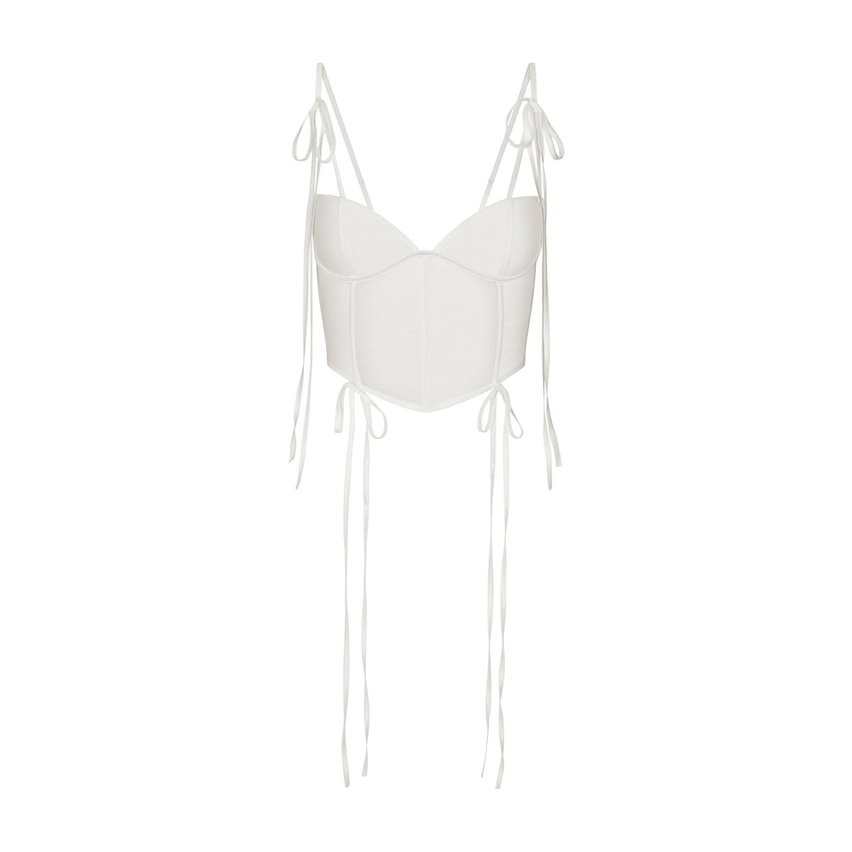 ULTRA FINE MESH BOW CORSET | IVORY