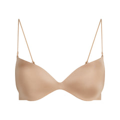 WIRELESS FORM MICRO STRAP PLUNGE BRA | CLAY