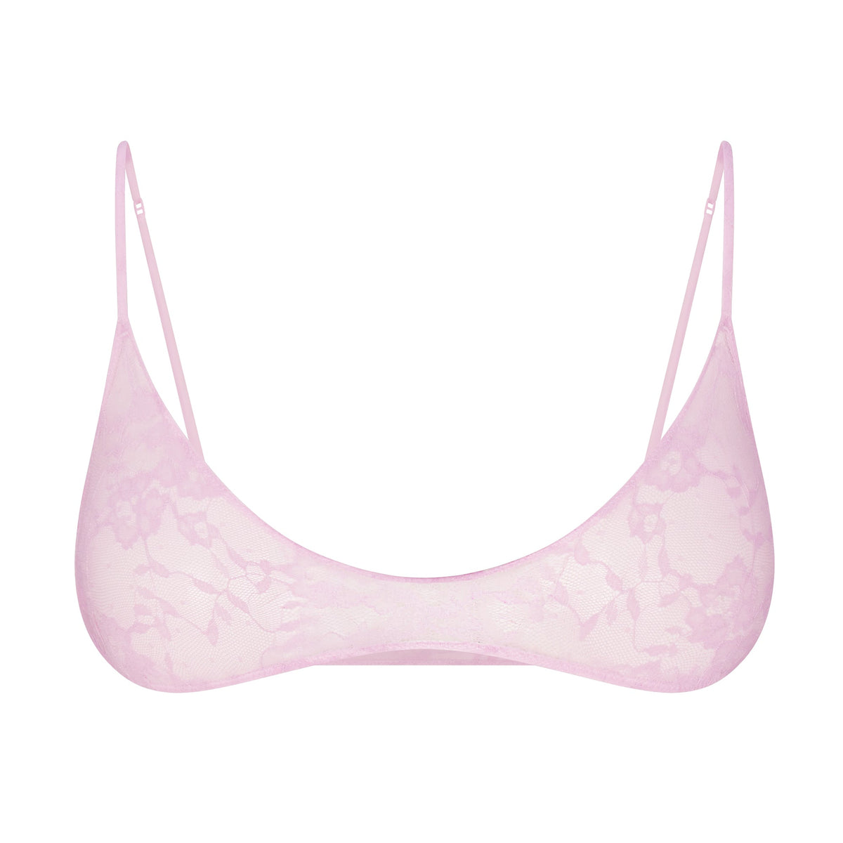 STRETCH LACE SKIMPY SCOOP BRALETTE | BABY PINK