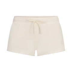 FRENCH TERRY RAW EDGE SHORT | ECRU