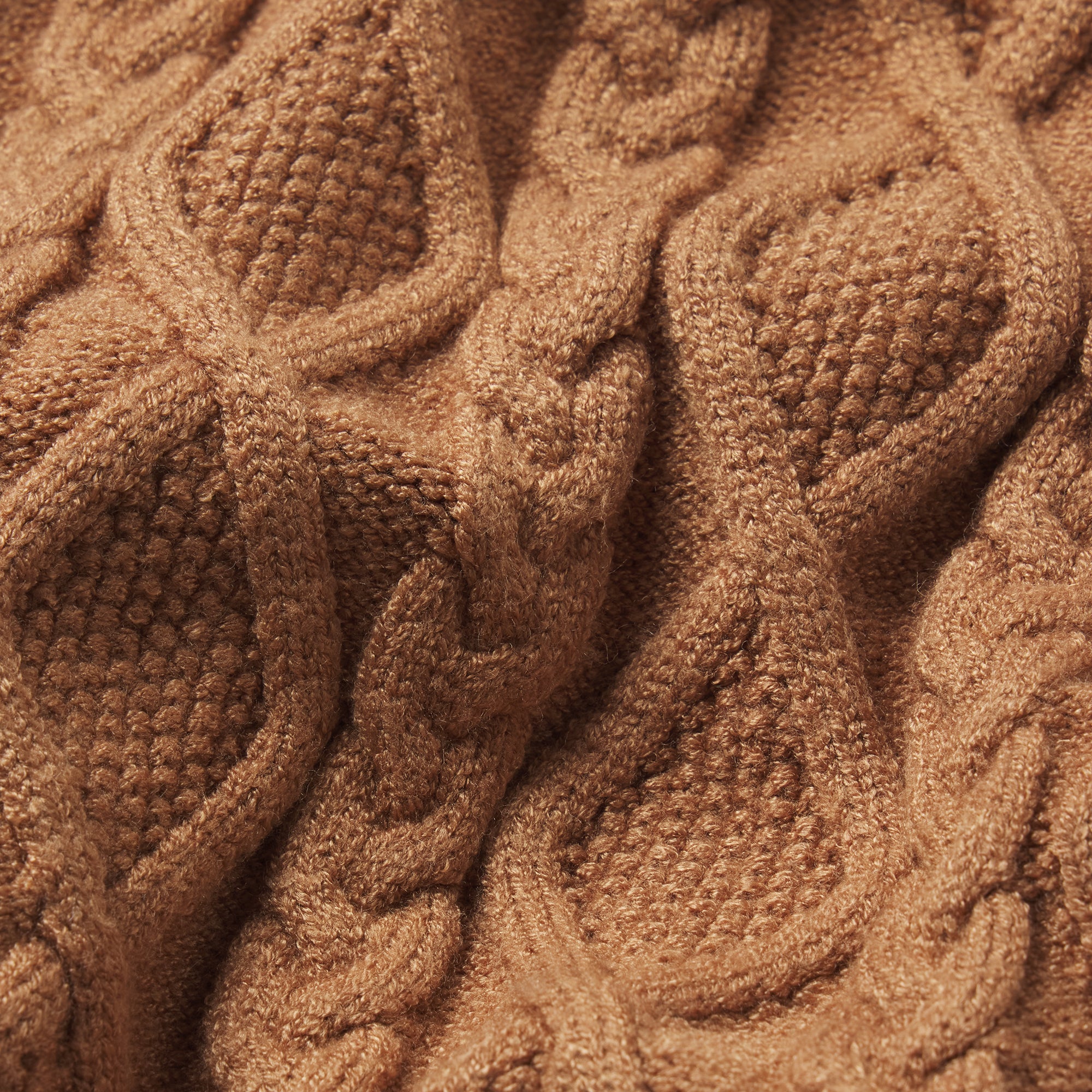 SWEATER KNITS CABLEKNIT CROPPED CARDIGAN | DARK HONEY