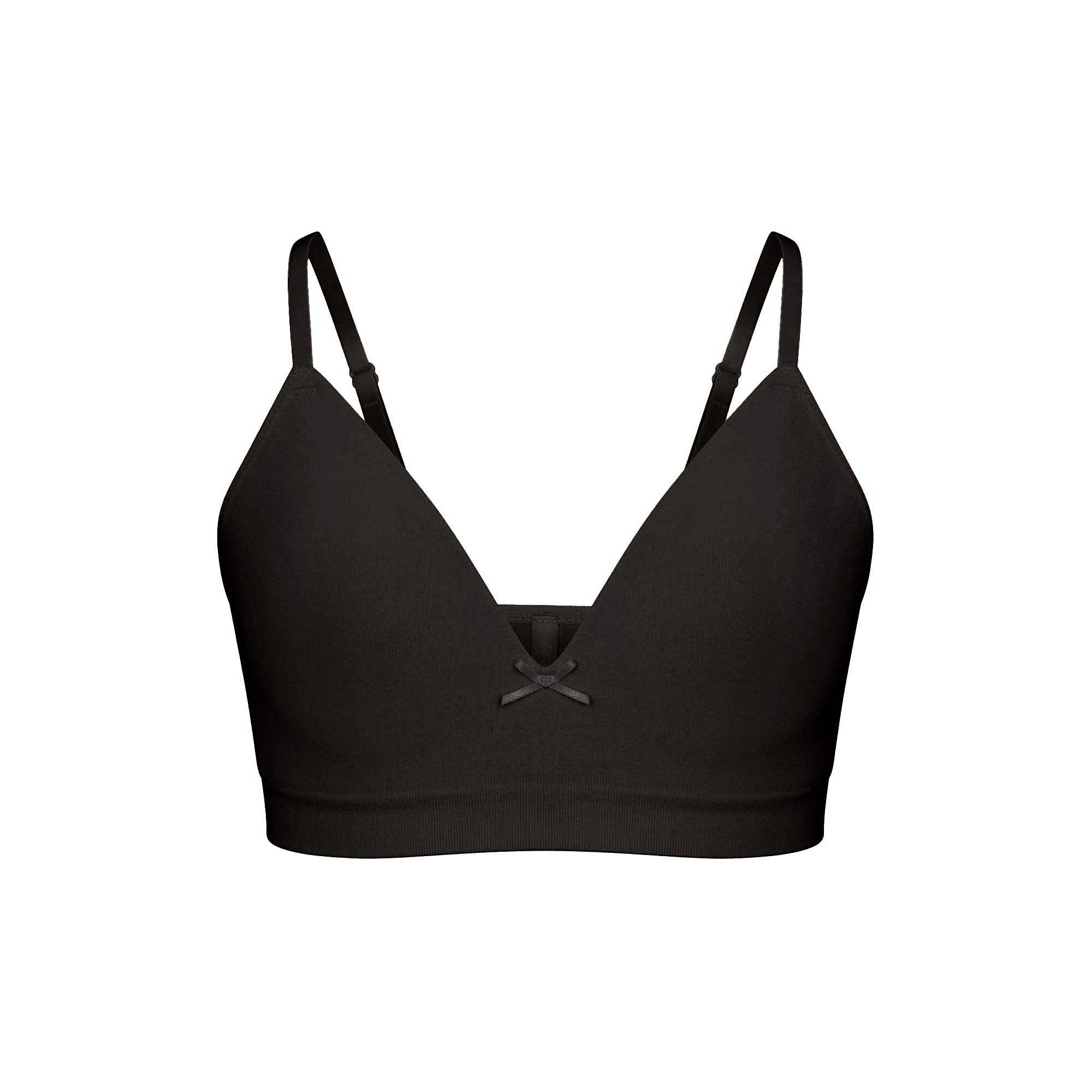 COTTON SEAMLESS JUNIORS TRAINING BRA 2-PACK | LIGHT HEATHER GREY AND SOOT
