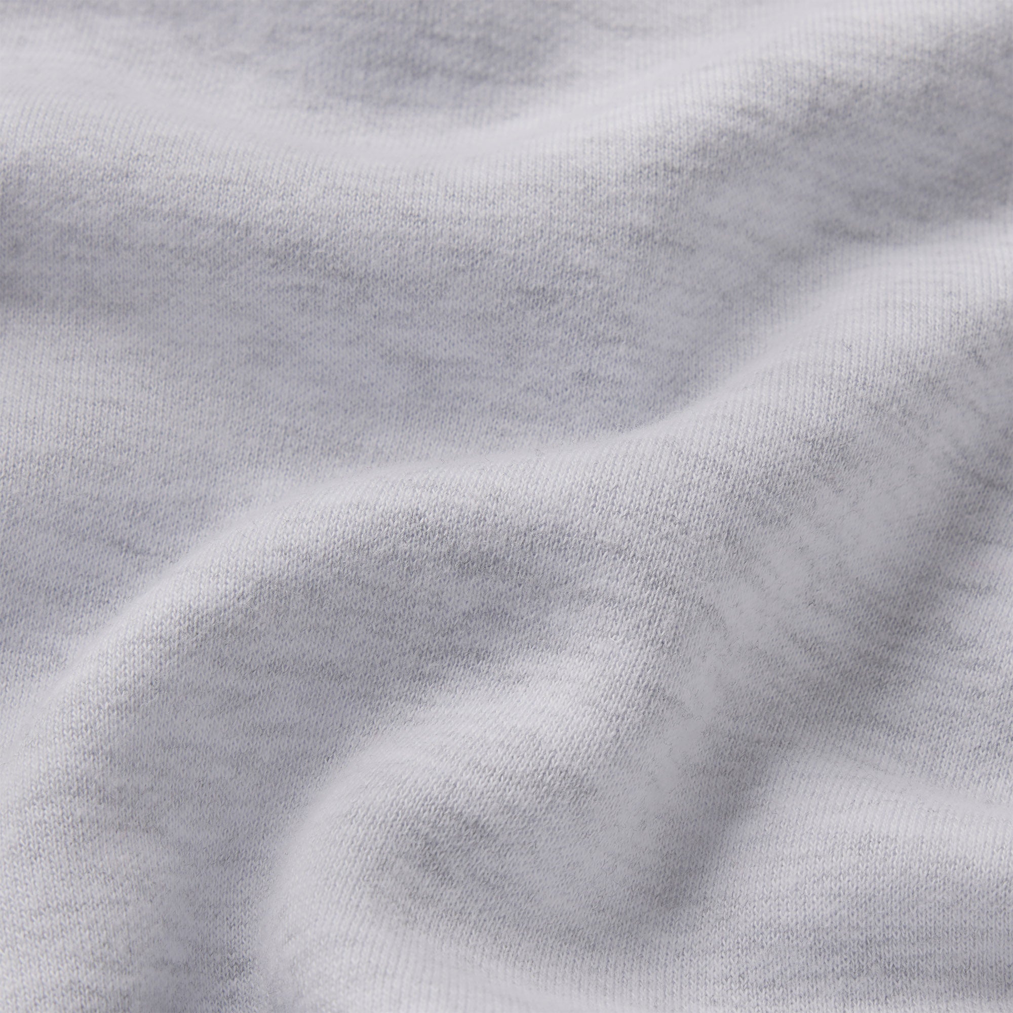 COTTON FLEECE SHRUNKEN CARDIGAN | LIGHT HEATHER GREY