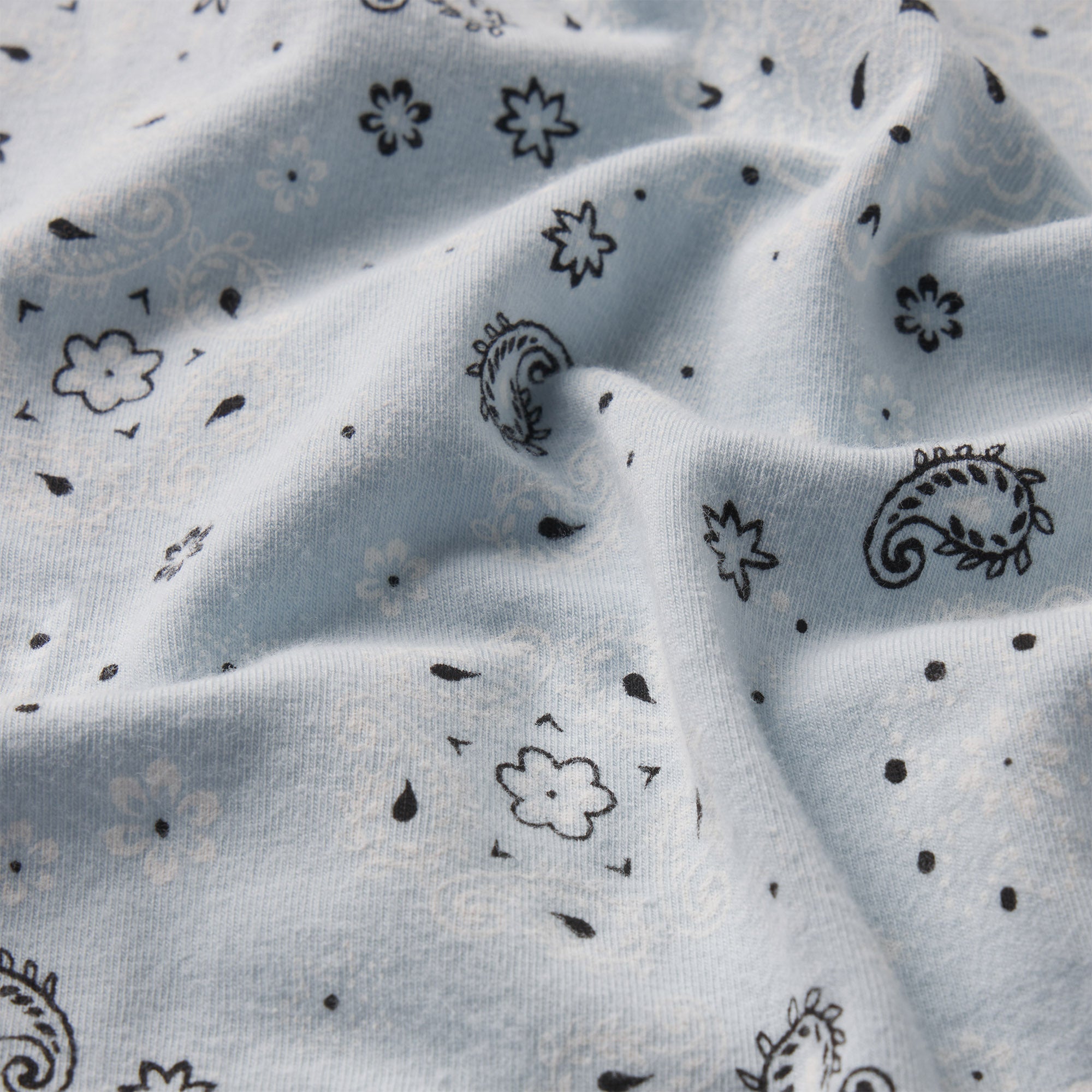 COTTON JERSEY T-SHIRT | POWDER BLUE BANDANA
