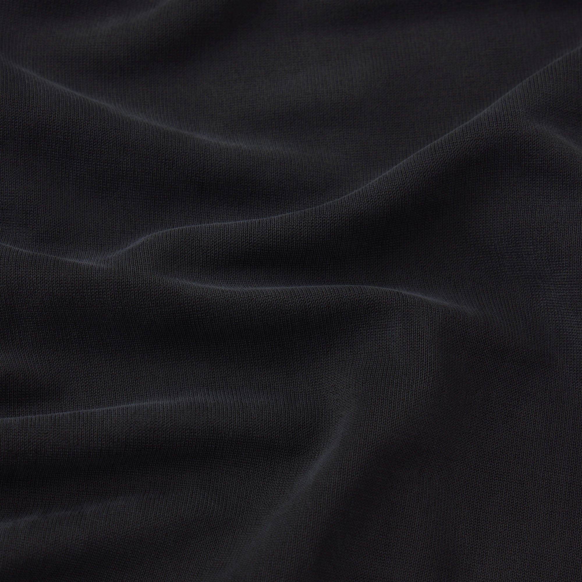 CUPRO JERSEY RUCHED LONG DRESS | OBSIDIAN