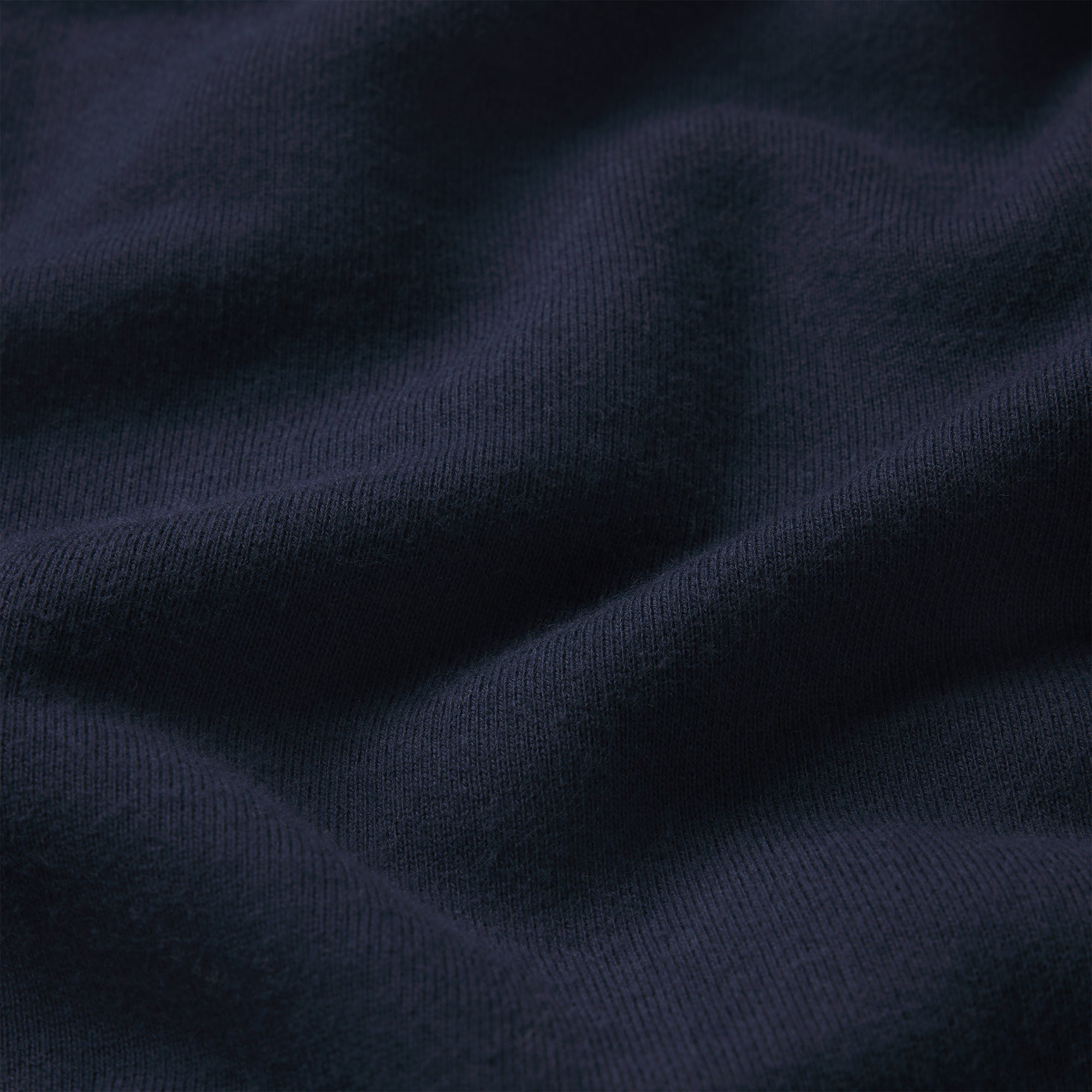DRAPEY FRENCH TERRY HALF ZIP | NAVY