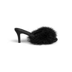 FEATHER KITTEN HEEL | ONYX