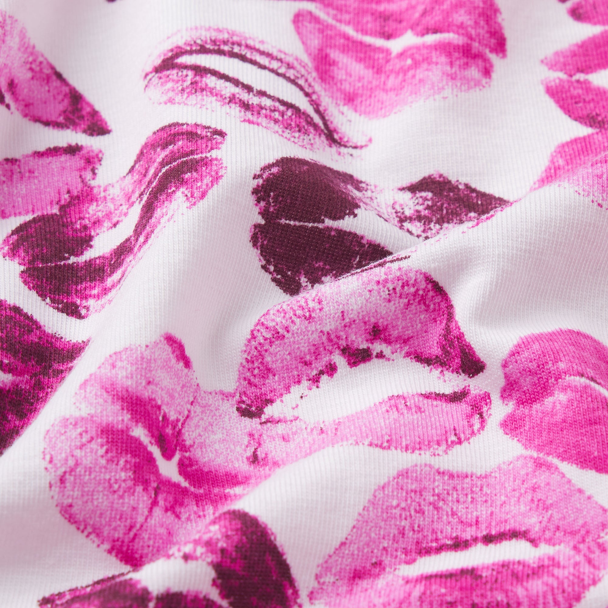 LIGHTWEIGHT COTTON LACE BOY SHORT | PINK ALLOVER LIPSTICK