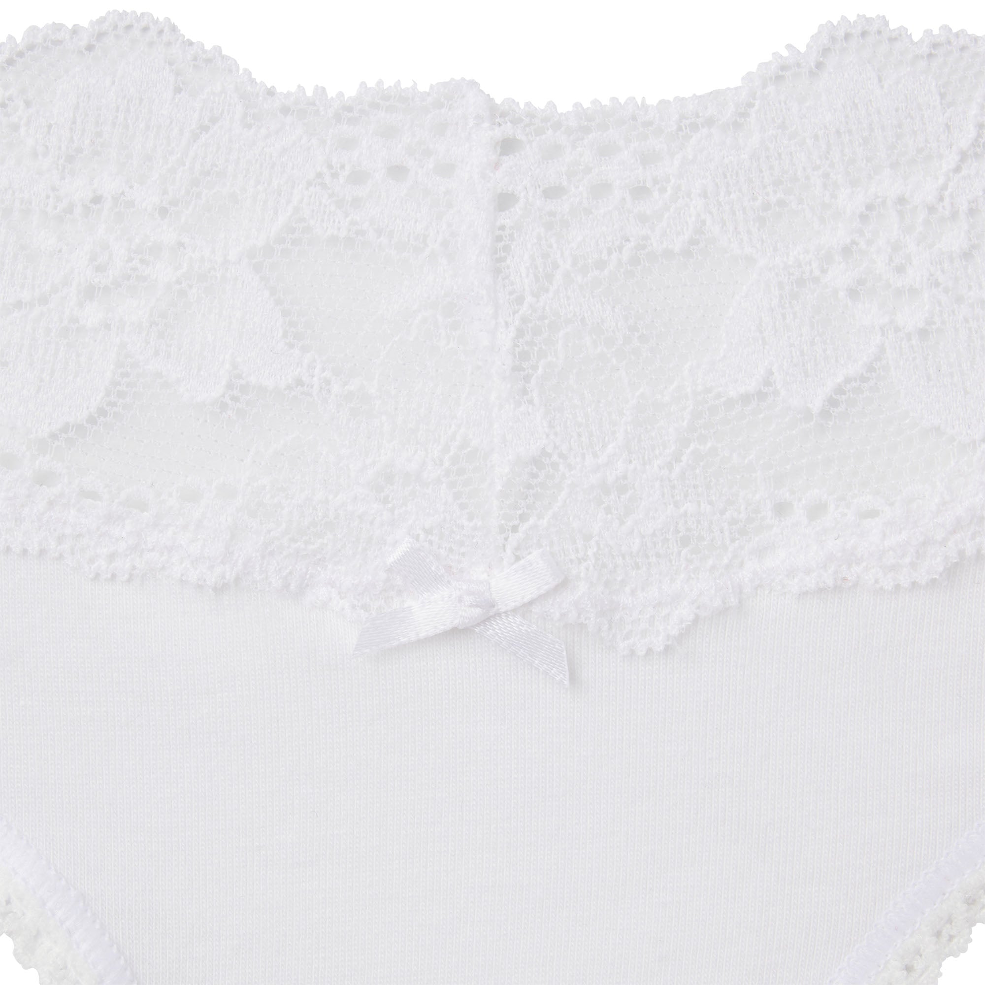 LIGHTWEIGHT COTTON WIDE LACE BRIEF | SNOW