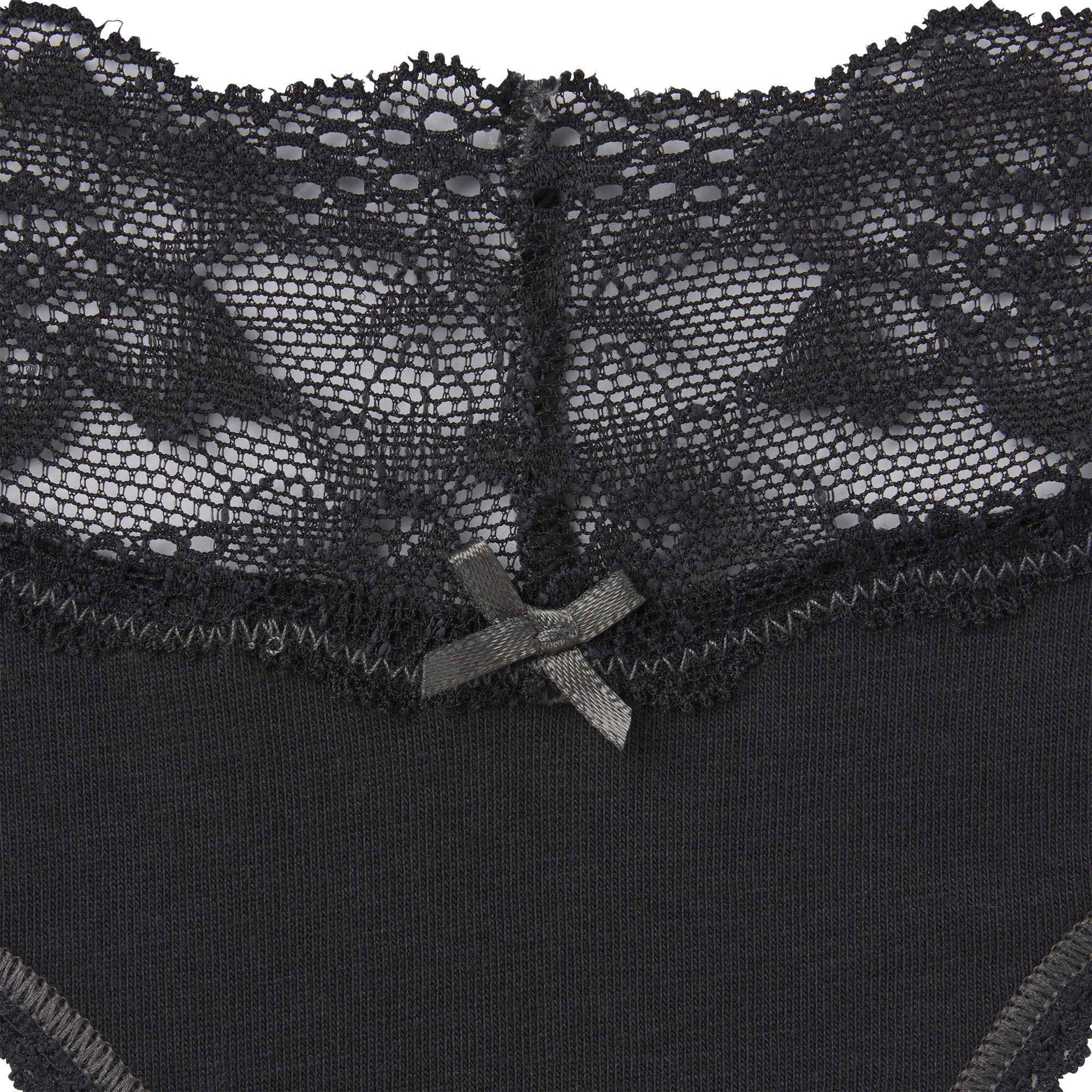 LIGHTWEIGHT COTTON WIDE LACE THONG | SOOT TONAL
