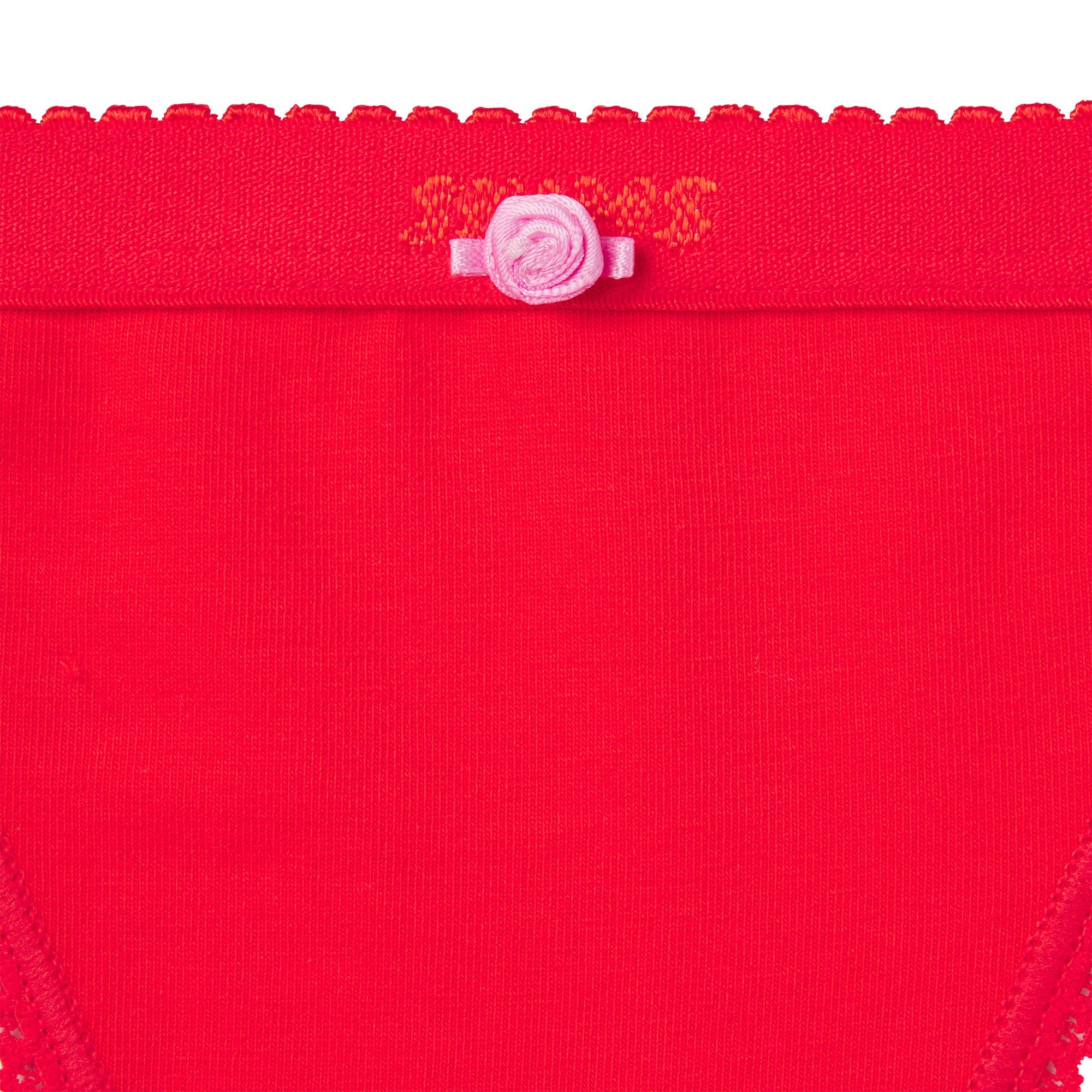 LIGHTWEIGHT COTTON LOGO PICOT HIPSTER | RUBY TONAL