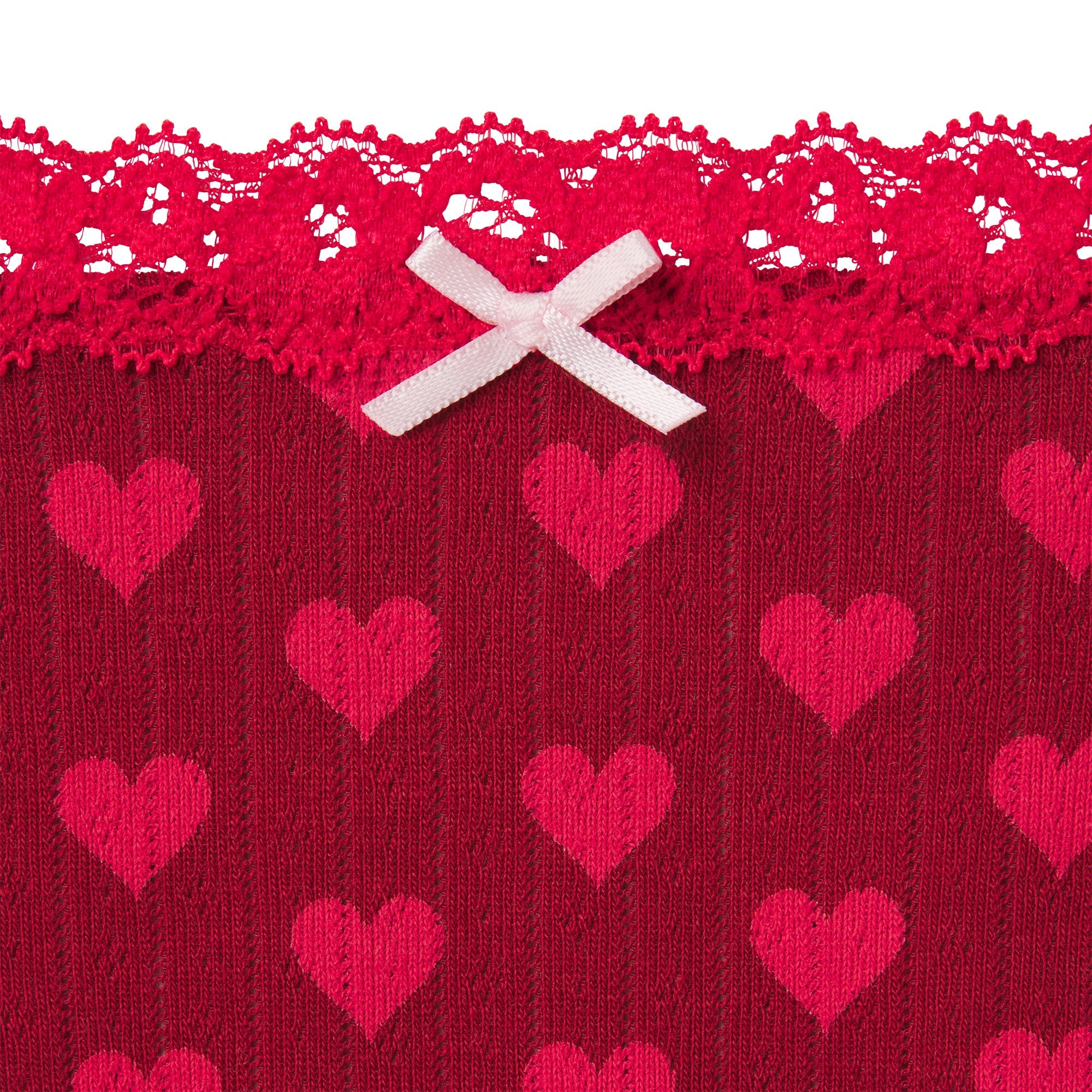 LIGHTWEIGHT COTTON POINTELLE LACE STRING THONG | BRICK HEART HALFDROP