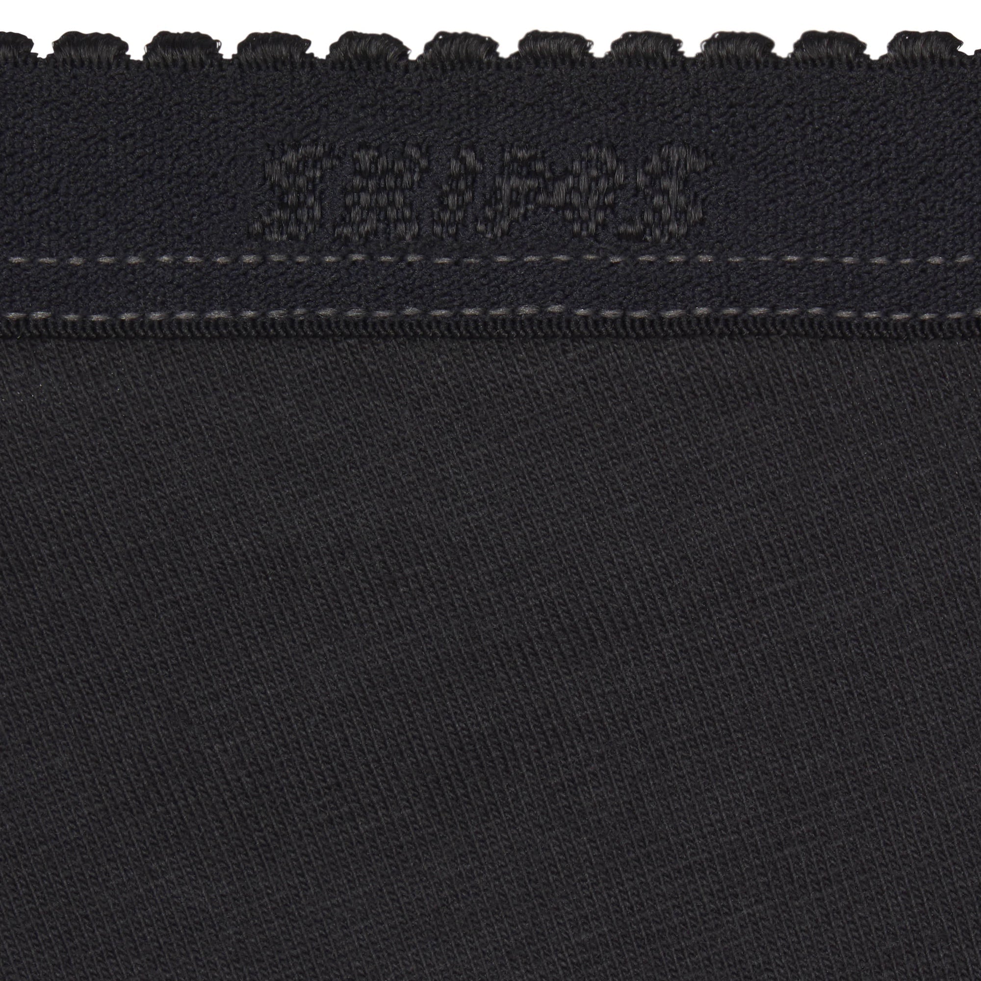 LIGHTWEIGHT COTTON LOGO PICOT THONG | SOOT