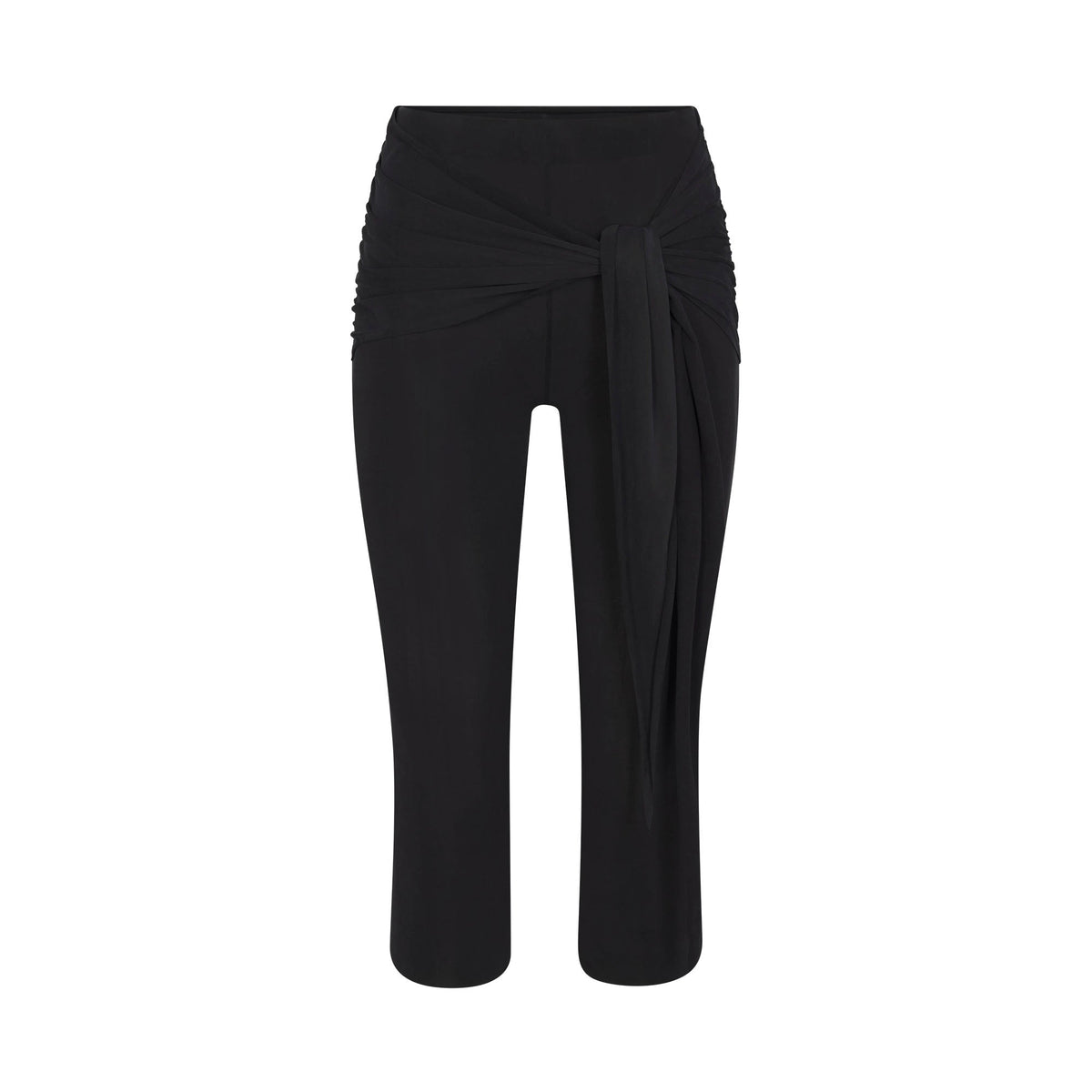 CUPRO JERSEY WRAP CAPRI | OBSIDIAN