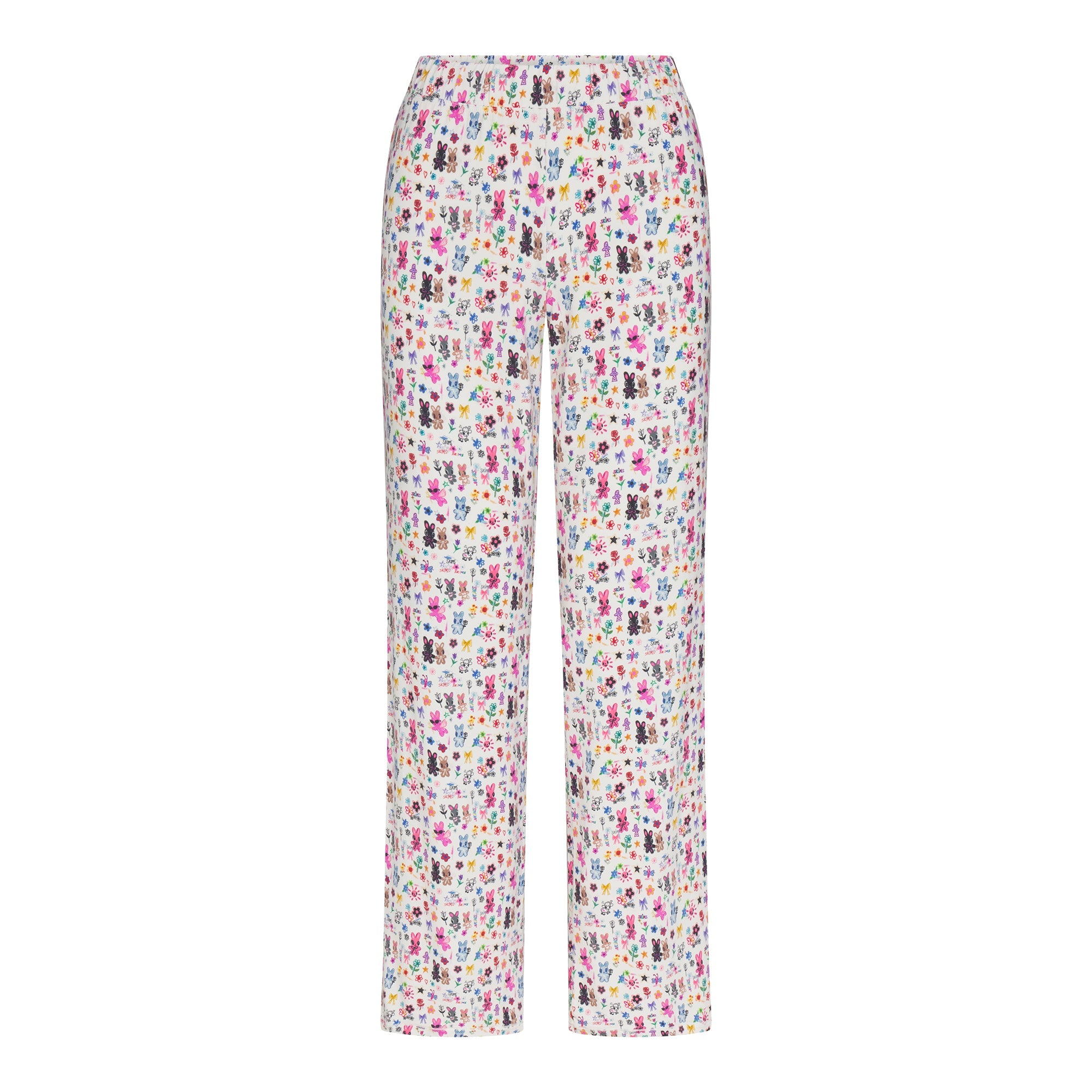 SKIMS SLEEP LONG SLEEVE BUTTON UP SET | MARBLE COOL BUNNY