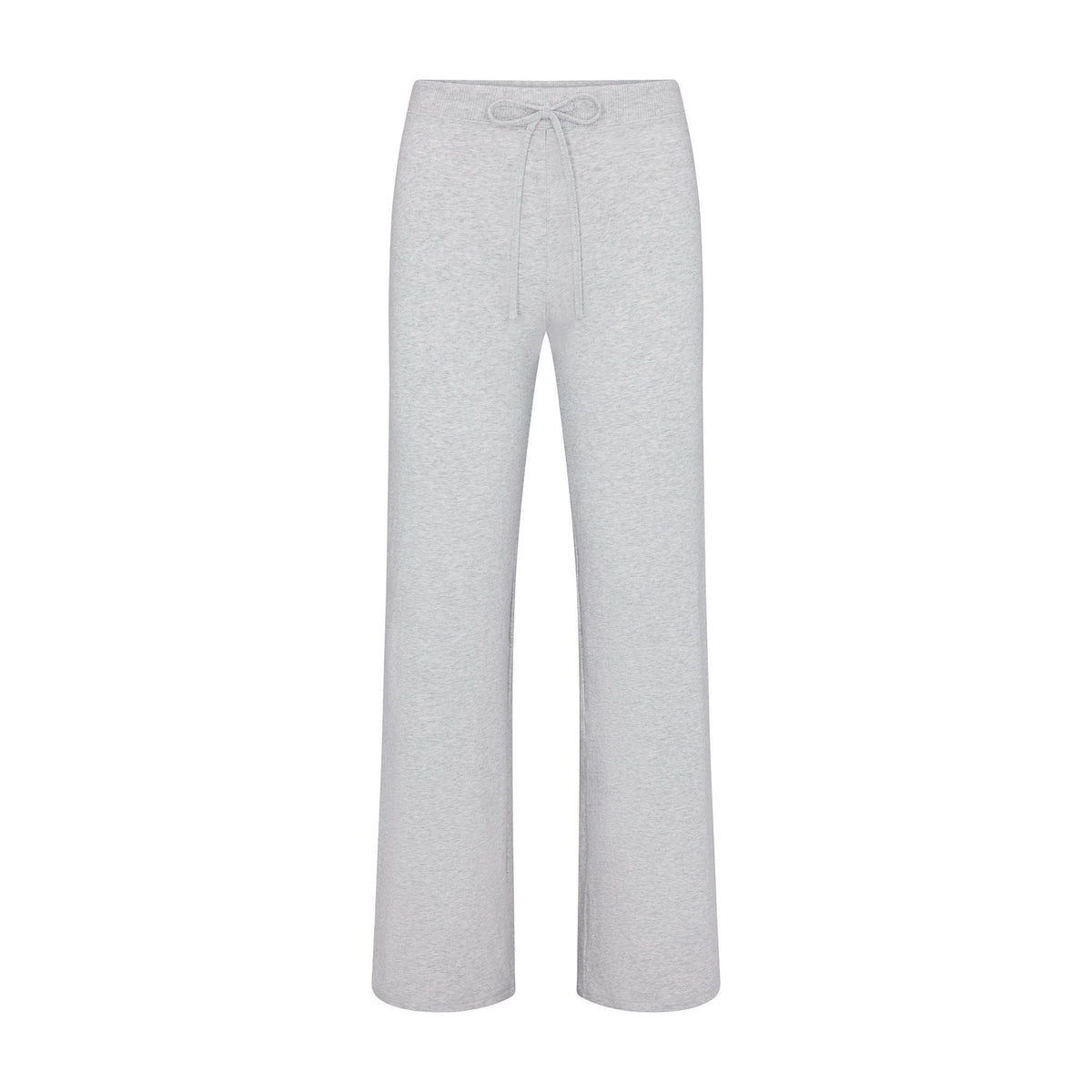COTTON JERSEY STRAIGHT LEG PANT | LIGHT HEATHER GREY