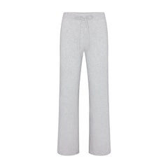 COTTON JERSEY STRAIGHT LEG PANT | LIGHT HEATHER GREY