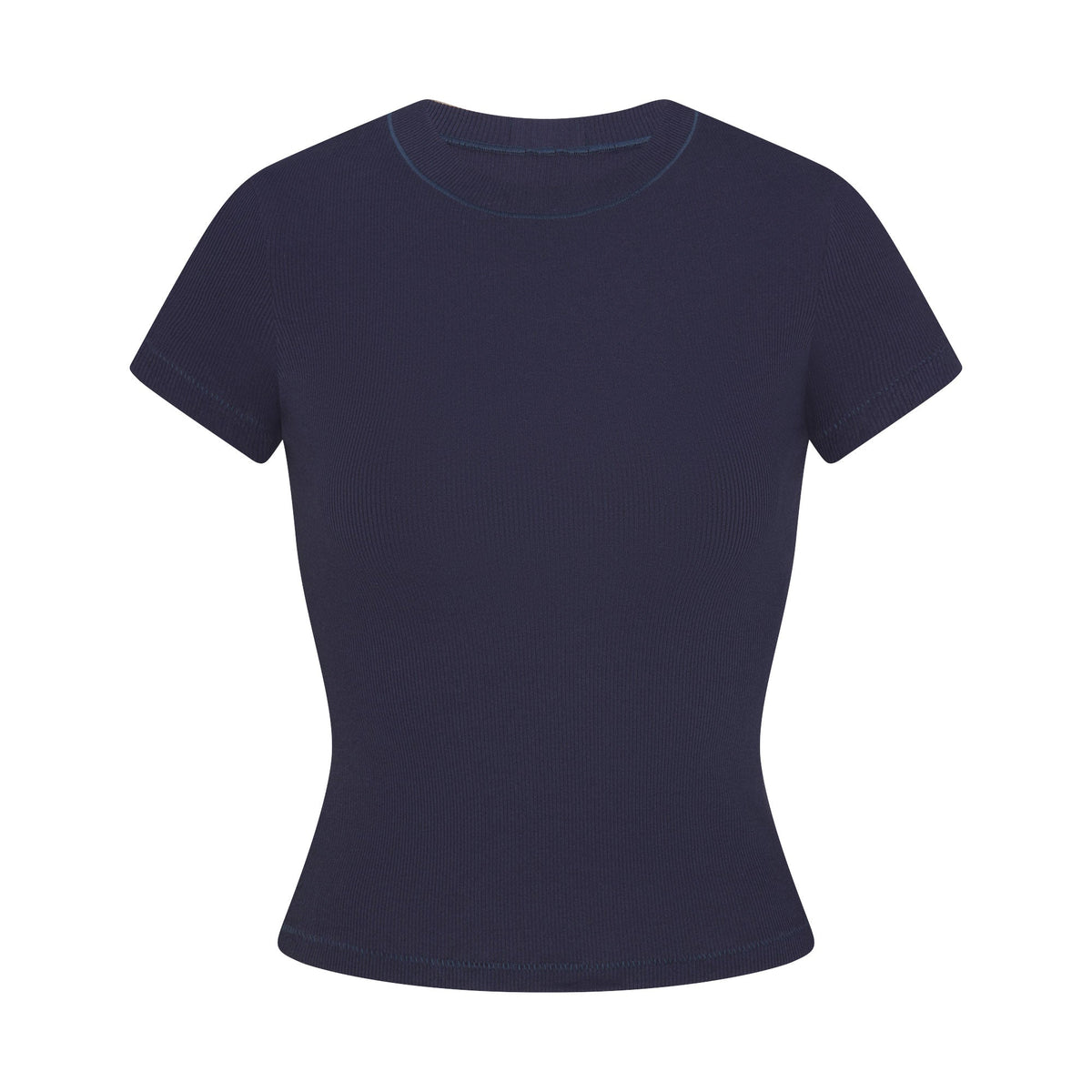 COTTON RIB T-SHIRT | NAVY