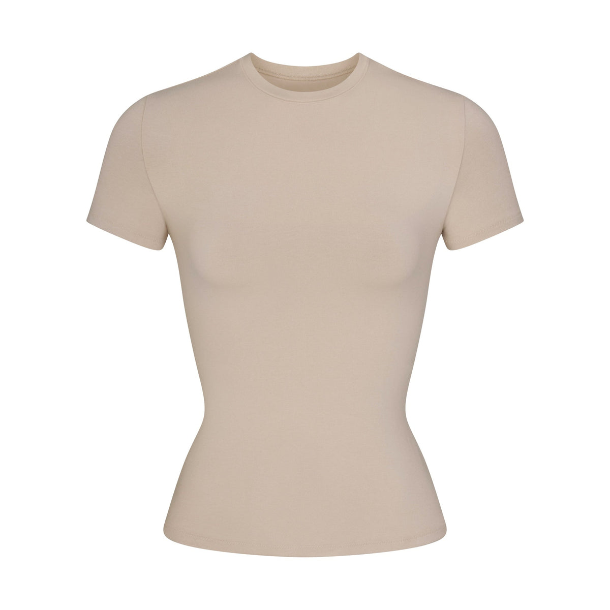 COTTON RIB T-SHIRT | STONE