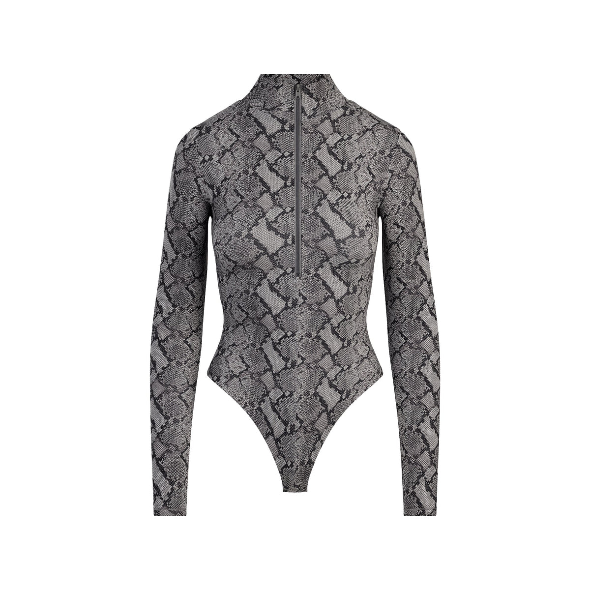 FITS EVERYBODY ZIP FRONT BODYSUIT | SHADOW SNAKE PRINT