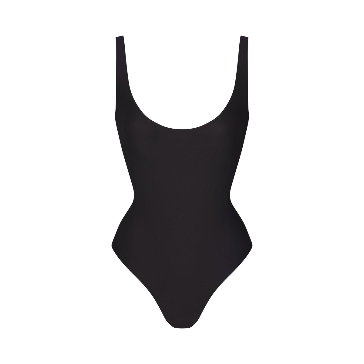 SKIMS BODY SCOOP LOW BACK THONG BODYSUIT | ONYX