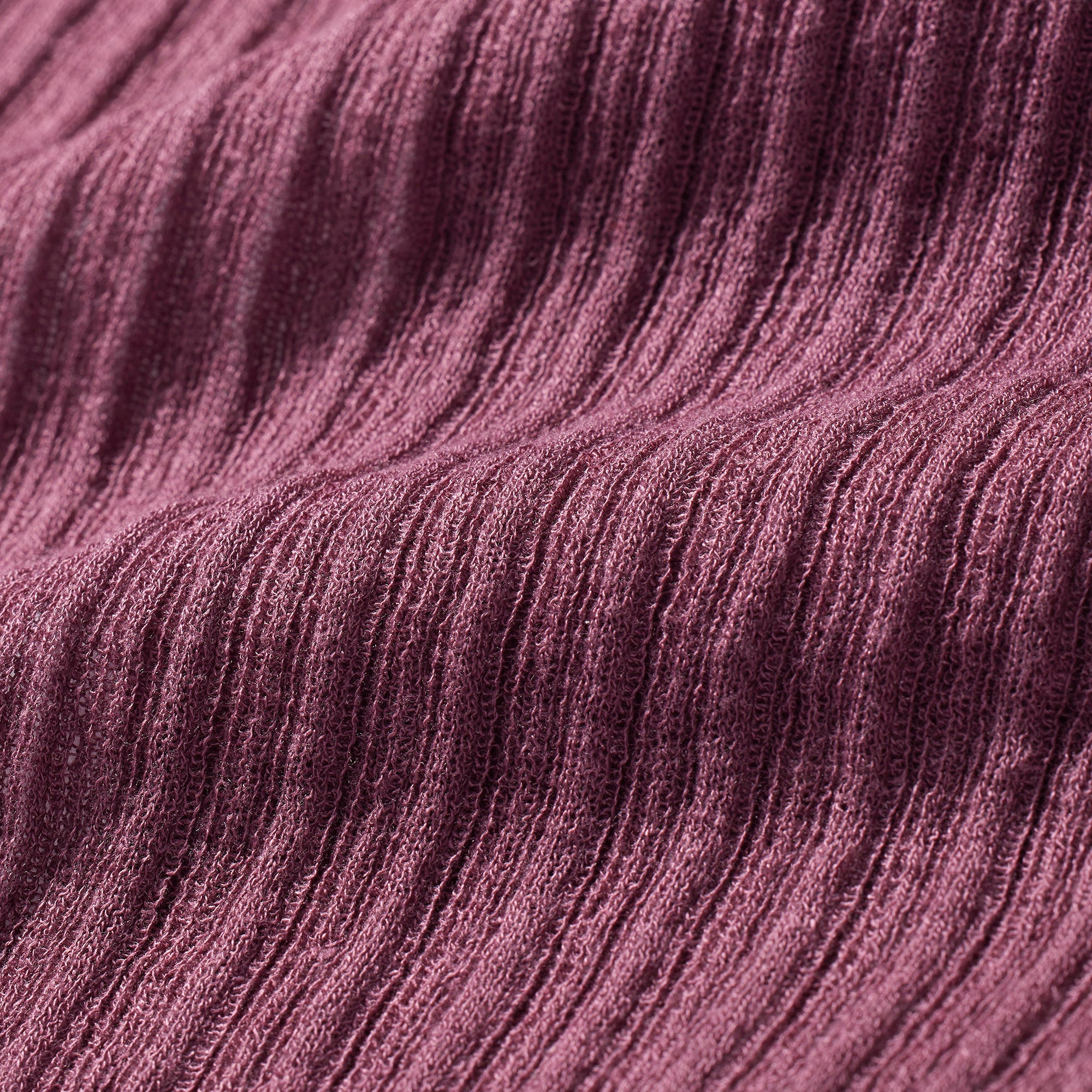 SHEER KNIT FOLDOVER LONG SKIRT | BEET