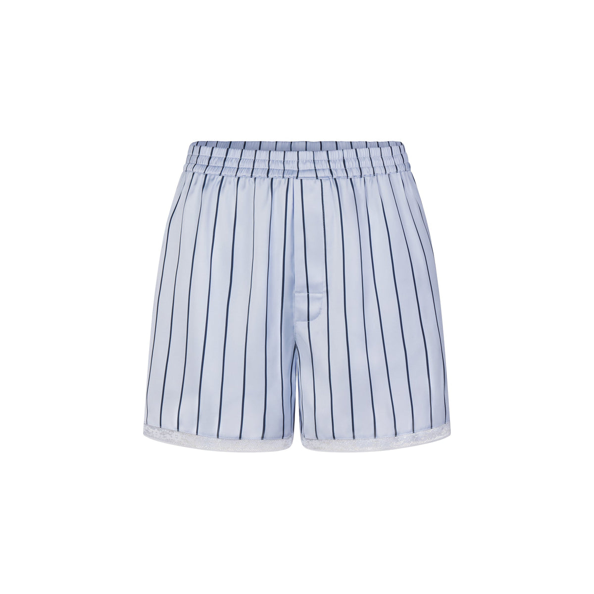 WOVEN SHINE LACE BOXER | PERIWINKLE WIDE STRIPE