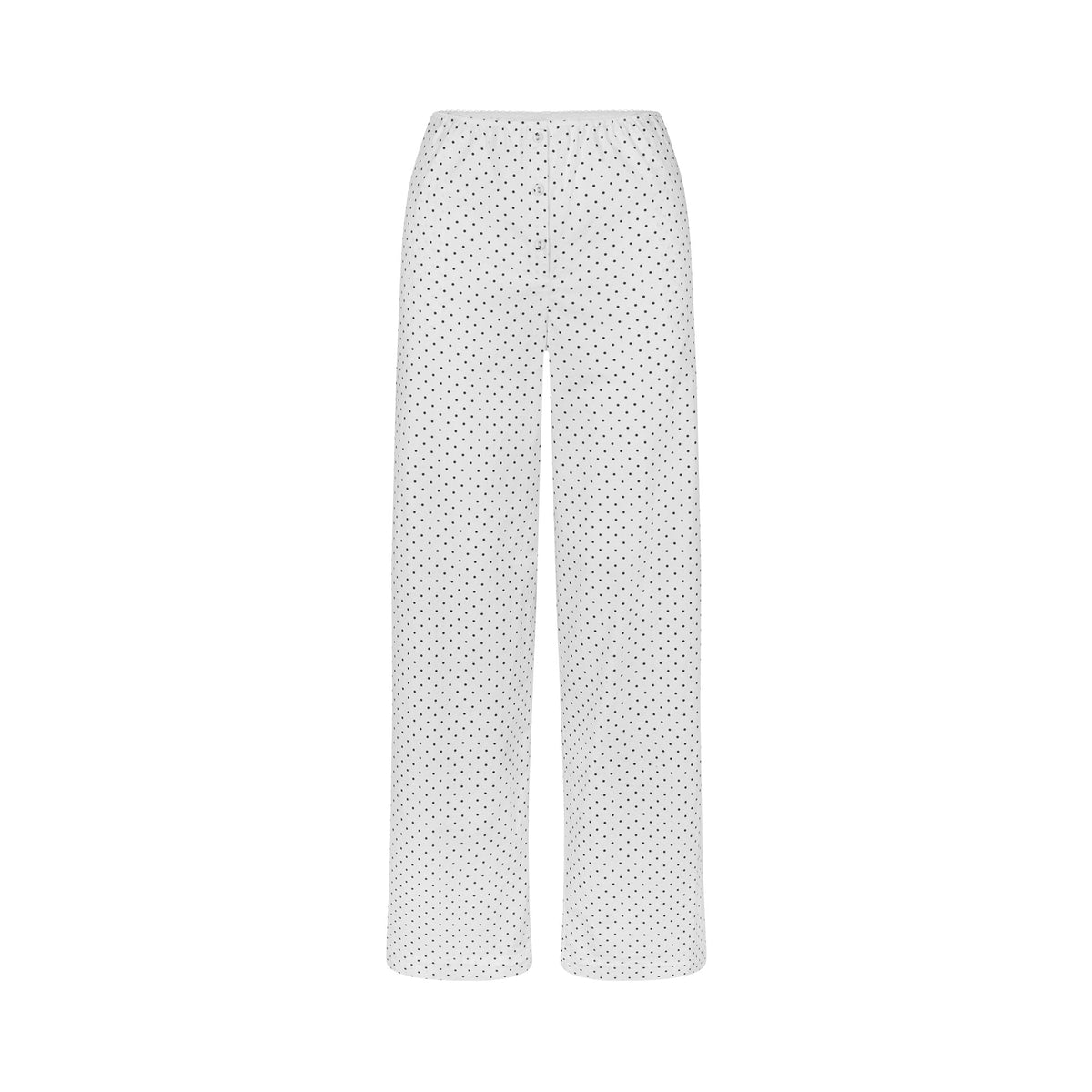 COTTON POPLIN SLEEP STRAIGHT LEG PANT | ONYX DOT PRINT