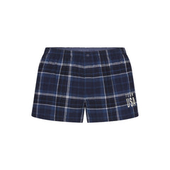 SKIMS FOR TEAM USA FLANNEL SLEEP OLYMPIC SHORT | NAVY PLAID
