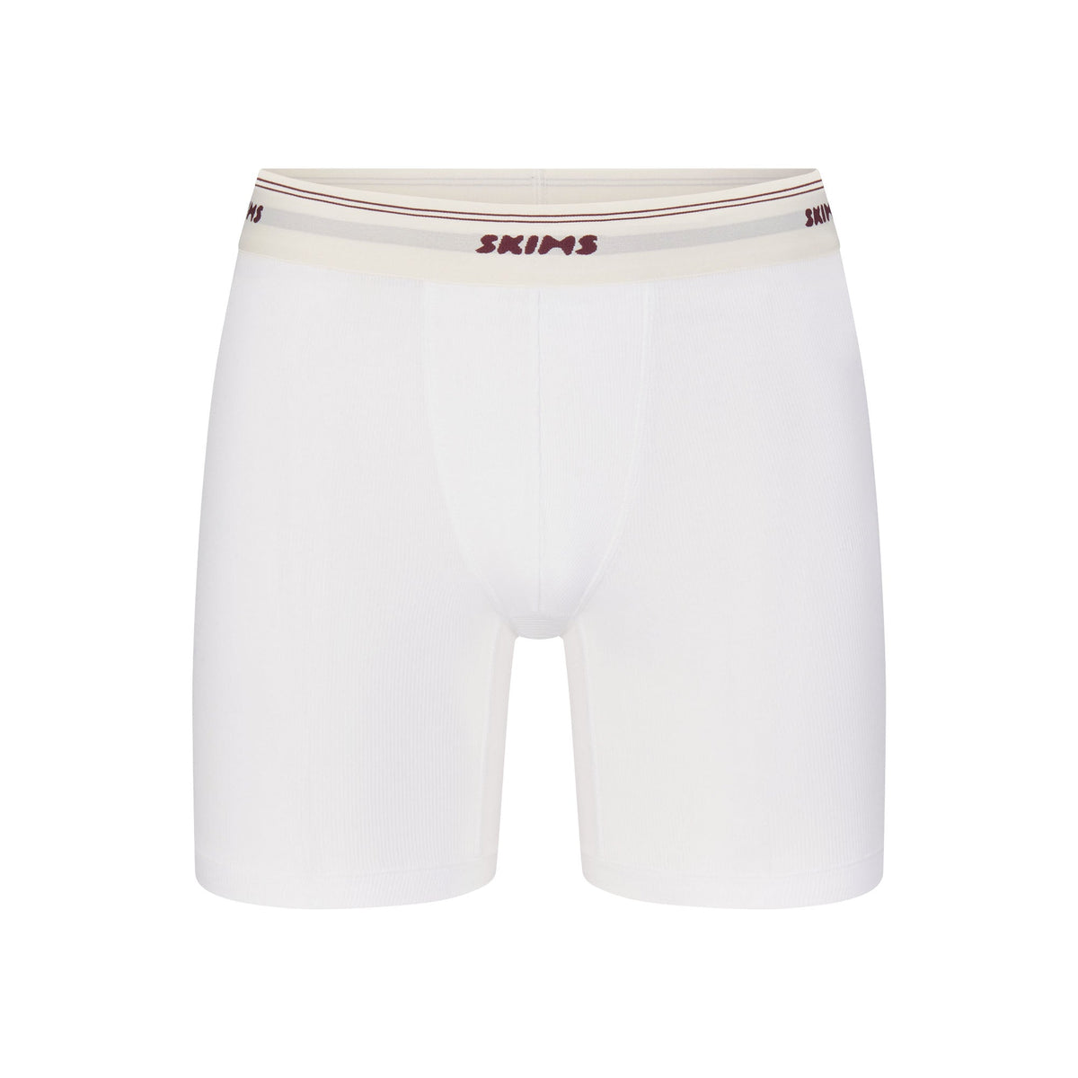 SKIMS COTTON RIB MENS 5" BOXER BRIEF | CHALK