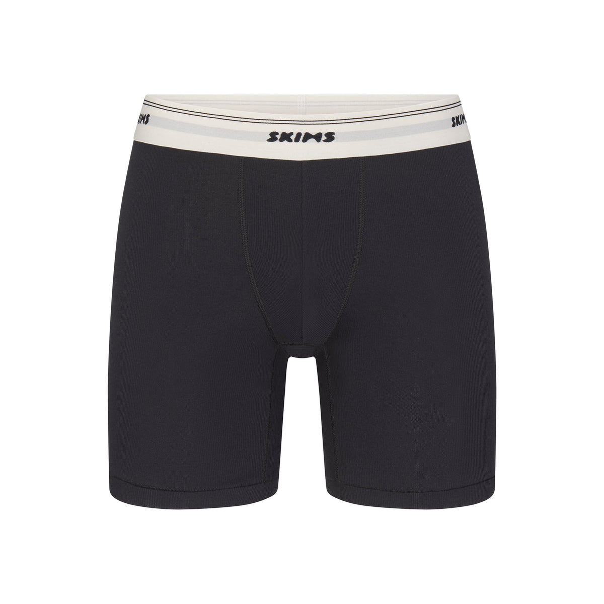 SKIMS COTTON RIB MENS 5" BOXER BRIEF | ONYX