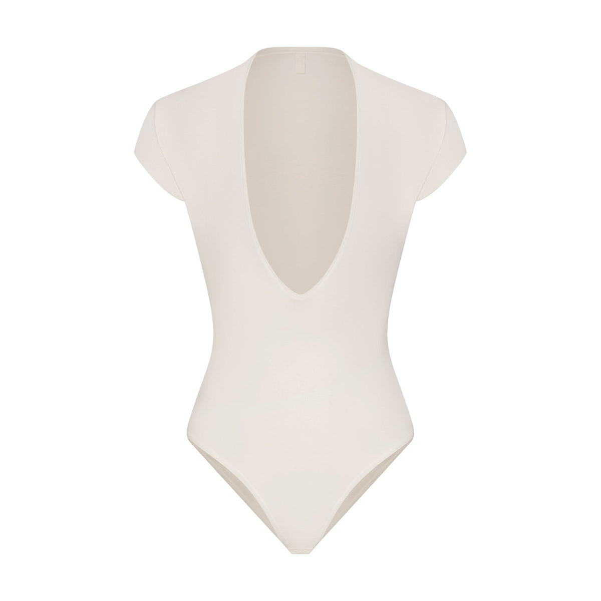 COTTON JERSEY DEEP PLUNGE BODYSUIT | MARBLE